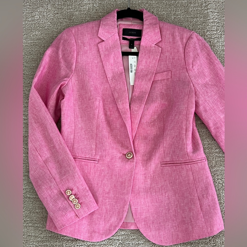 NWT J. Crew Linen Blazer, Size 4